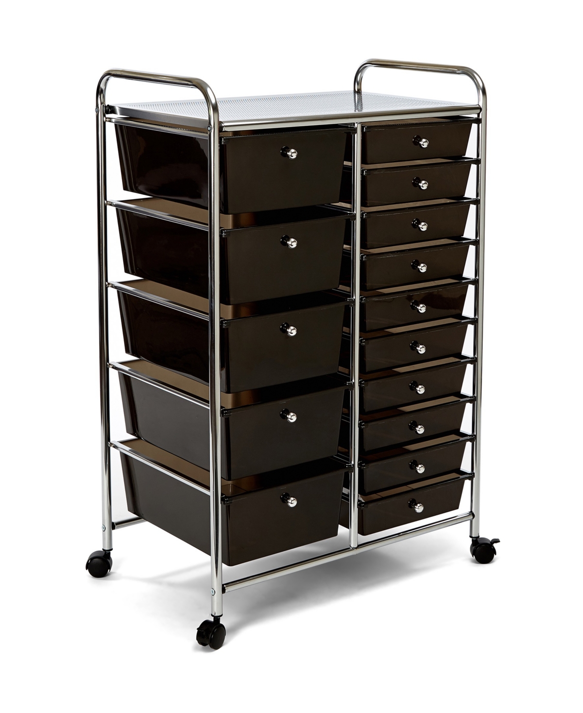 Shop Seville Classics 15-drawer Organizer Cart In Black