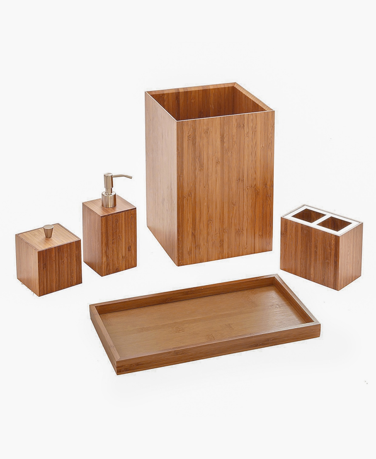 Seville Classics 5-piece Bamboo Bath And Vanity Set In Bamboo