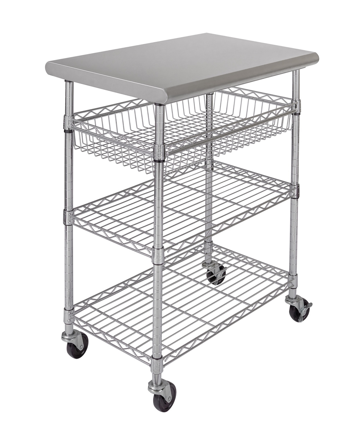 Stainless-Steel Top Utility Cart, Nsf Certified - Stainless Steel