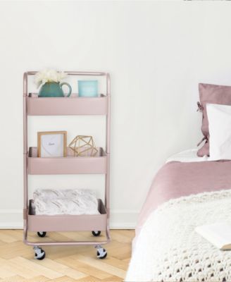 3-Tier Steel Cart with Handle