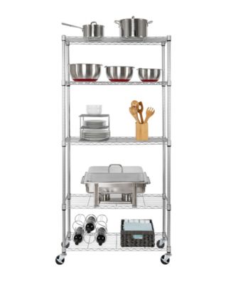 UltraDurable 5-Tier NSF Steel Wire Shelving System