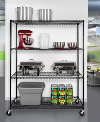 UltraDurable 4-Tier NSF Steel Wire Shelving, 60" W x 24" D x 76" H