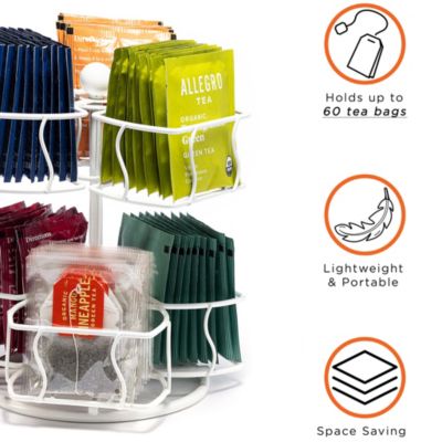 Tea Bag 2 Tier Lazy Susan Organizer