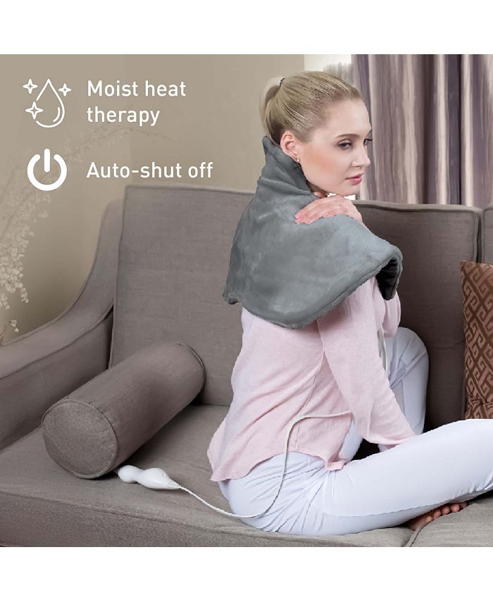 PURSONIC Total Comfort Package Neck & Shoulder Warmer + Electric Heat Pad Macy's