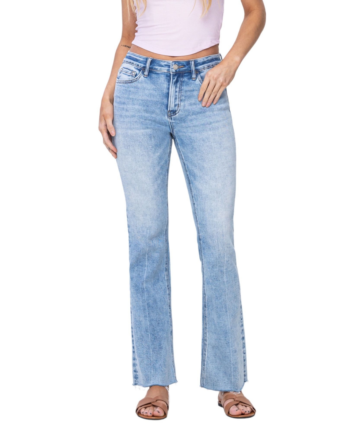 Women's High Rise Bootcut Jeans - Exceedingly blue