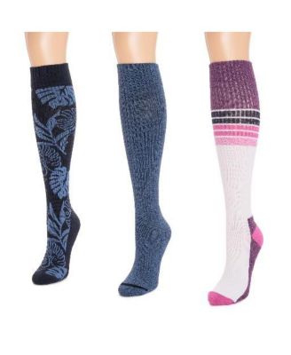 Women's 3 Pack Cotton Compression Knee-High Socks