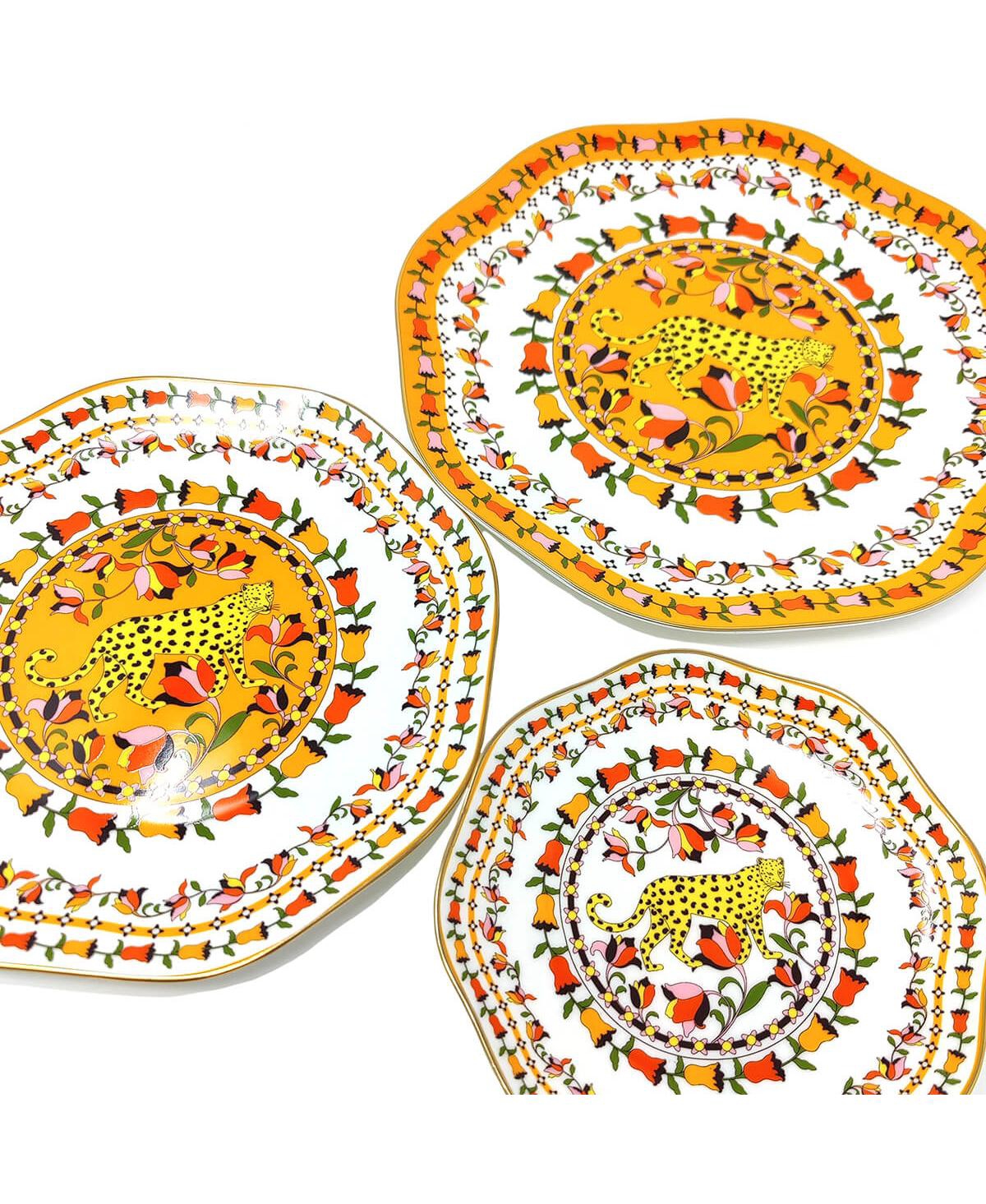 Jessie Zhao New York Tropical Love Bone China Plates, Set Of Three