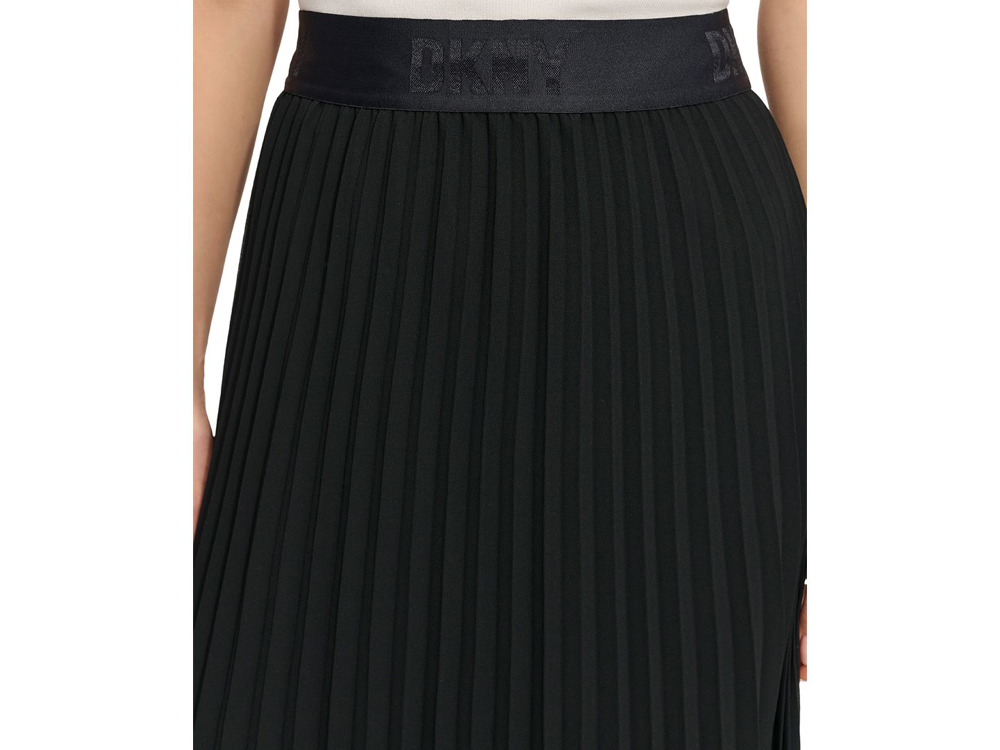 Женская юбка DKNY Pleated Midi, цвет: Чёрный — фото 8