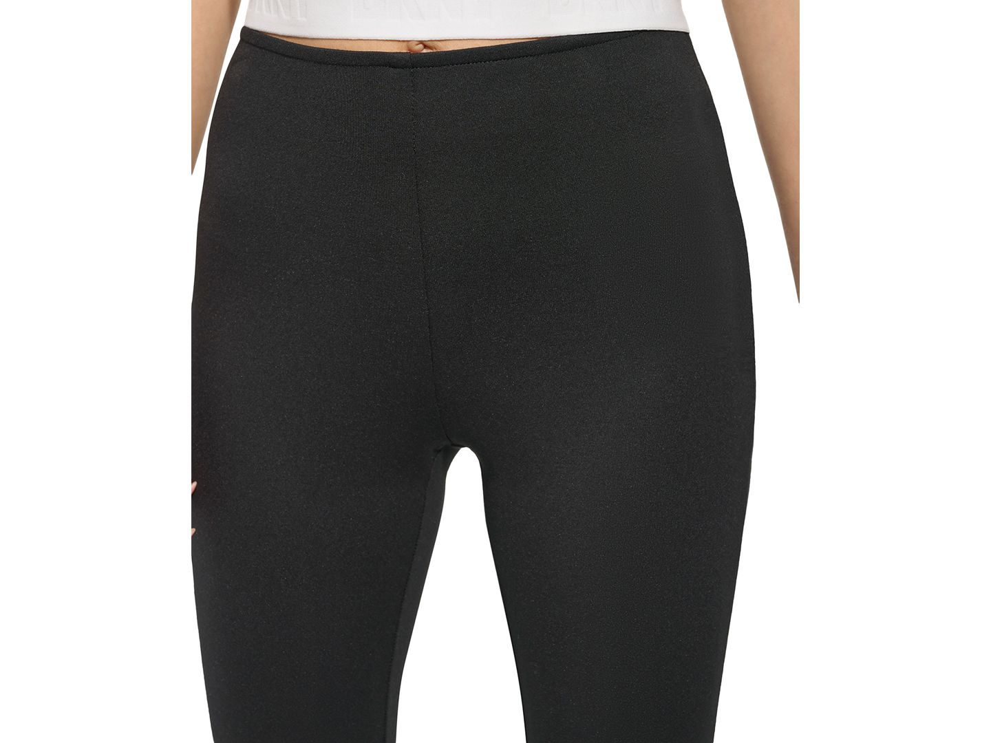 Женские брюки DKNY Slim Leg Pull-On Ponte Ankle Pant, цвет: Чёрный — фото 4