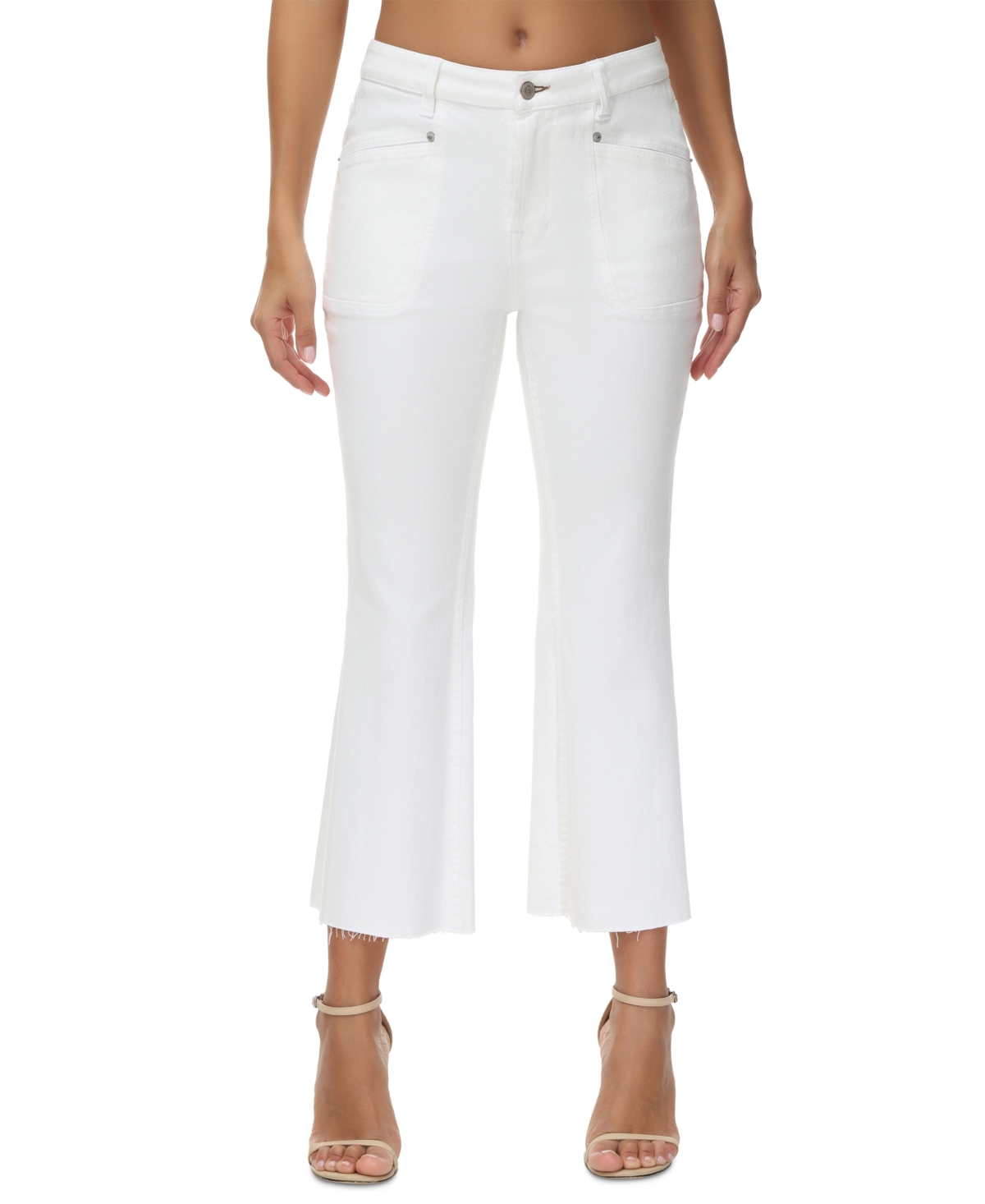 Women's Bootcut Cropped Jeans - Bright White