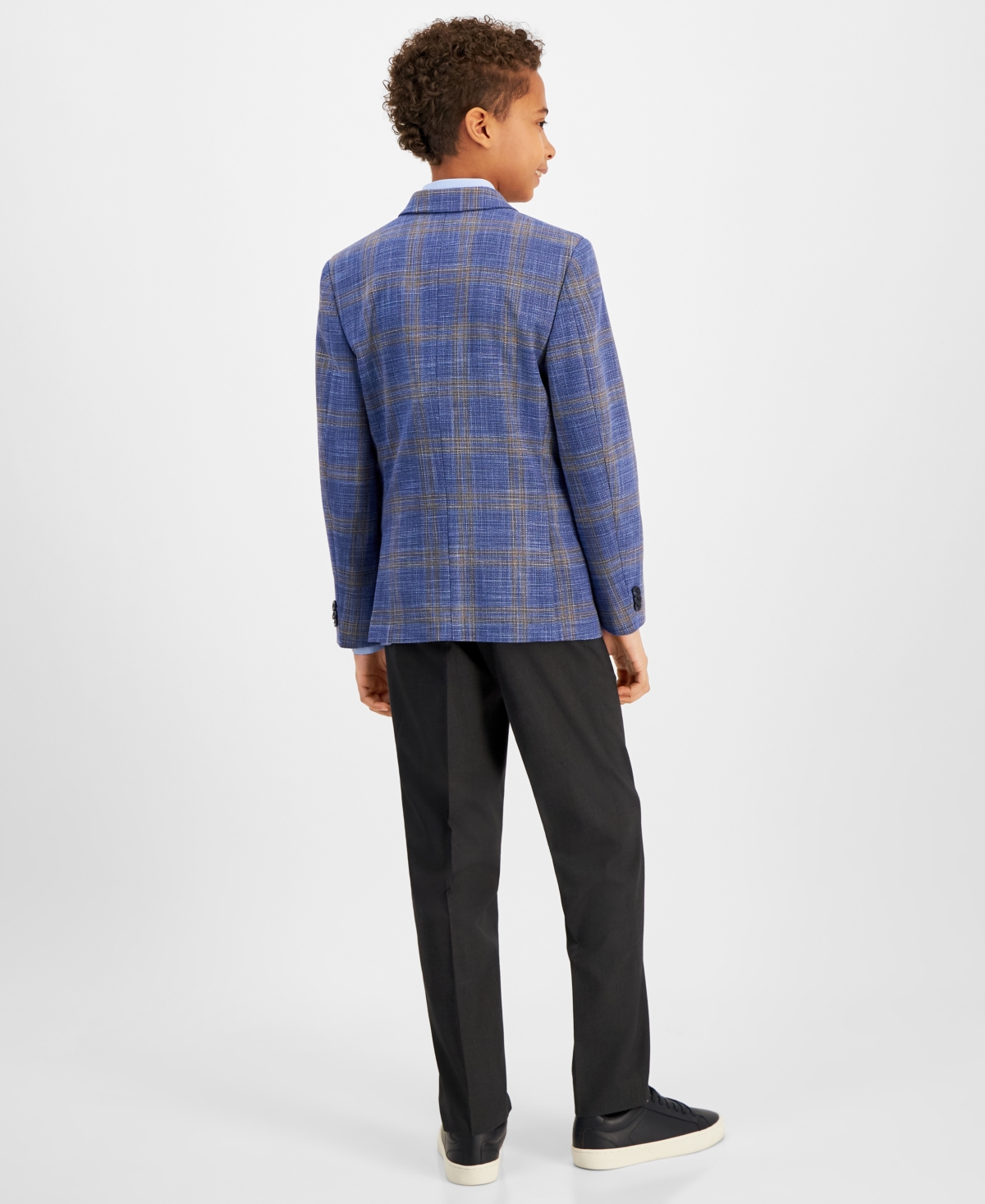 Michael Kors Big Boys Classic Fit Stretch Suit Jacket - Brown