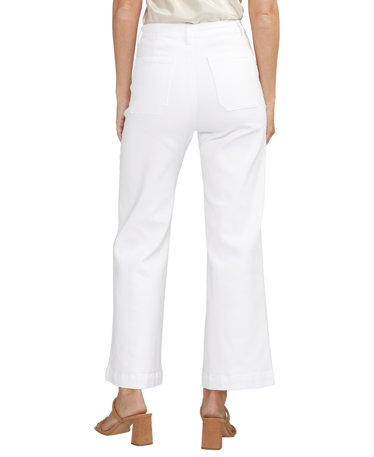 Shop Silver Jeans Co. Women's High Rise Wide Leg Pants In White