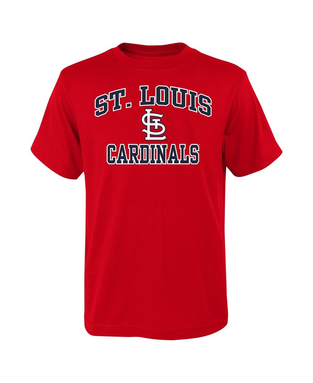 Shop Fanatics Big Boys  Red St. Louis Cardinals Heart & Soul T-shirt