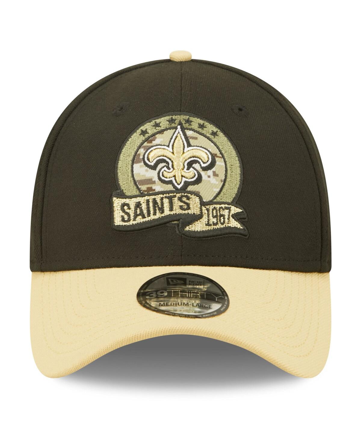 Men's New Era Vegas Gold New Orleans Saints 2022 Salute To Service 39THIRTY Flex Hat - Vegas Gold