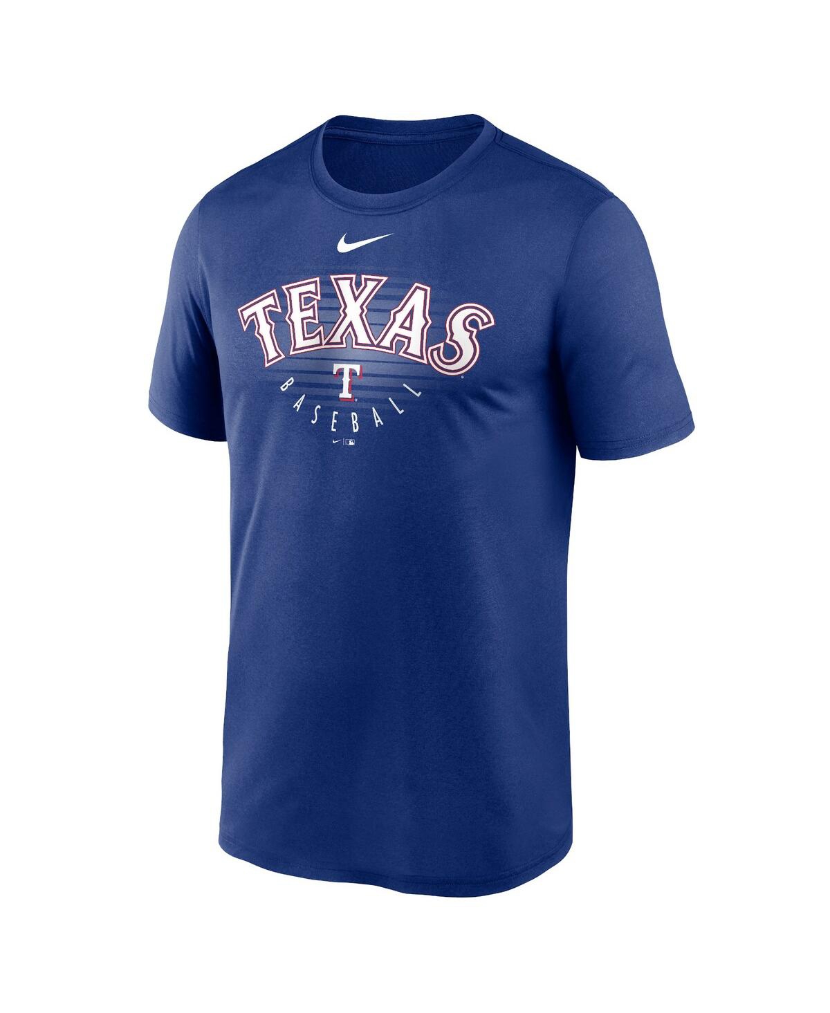 Men's NikeTexas Rangers Wordmark Outline Legend T-shirt - Royal