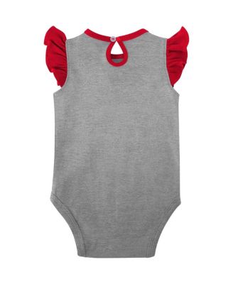 Baby Girls Scarlet, Gray Ohio State Buckeyes Spread the Love 2-Pack Bodysuit Set