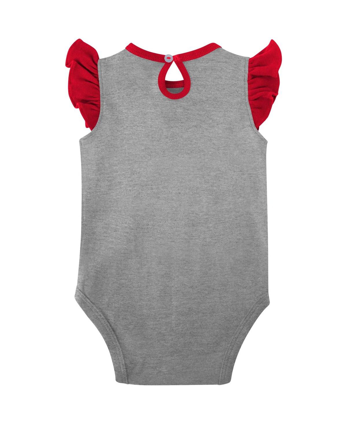 Baby Girls Gray Ohio State Buckeyes Spread the Love 2-Pack Bodysuit Set - Gray