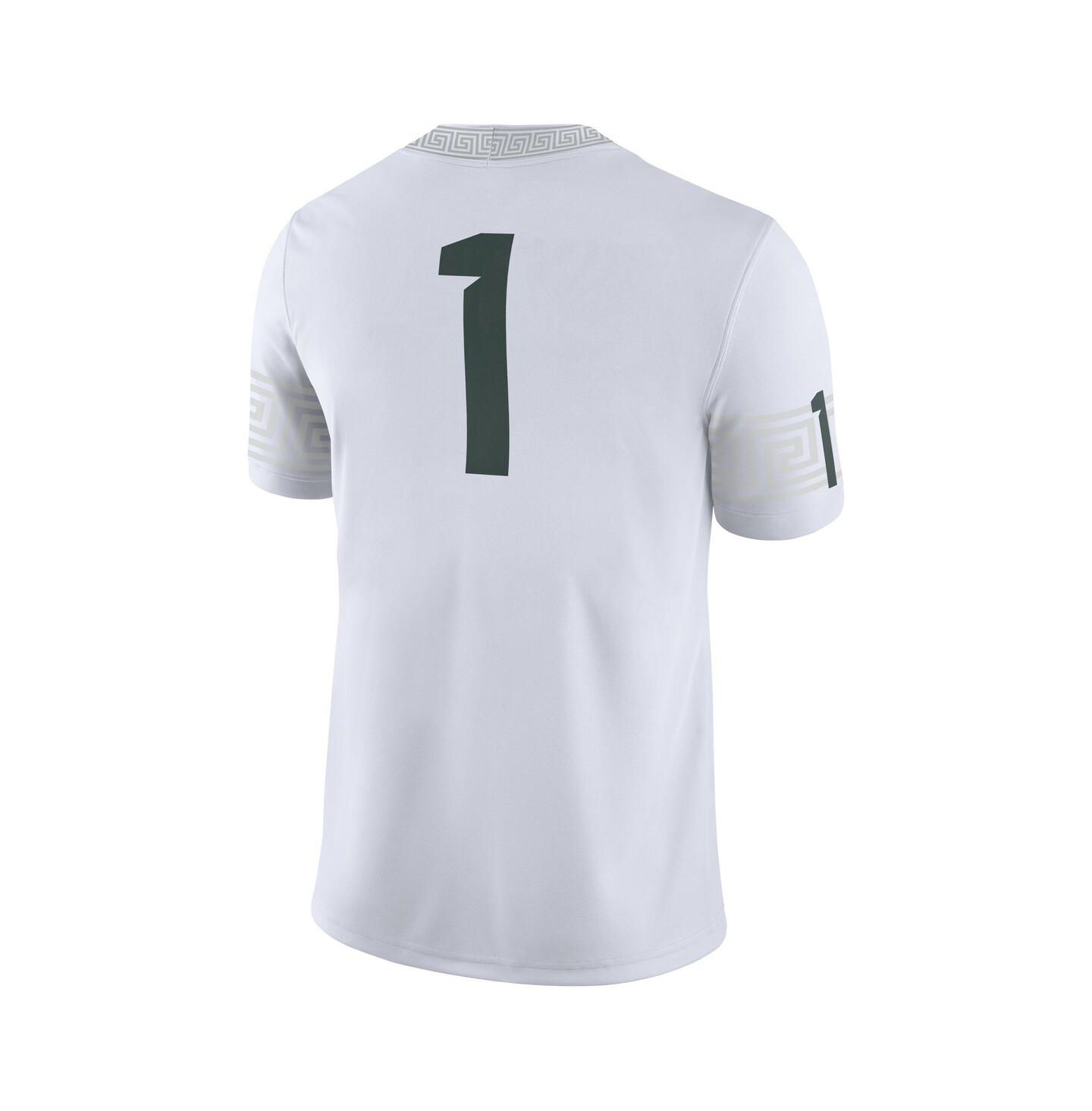 Мужской топ Nike #1 Michigan State Spartans Football Game Jersey, цвет: Зелёный — фото 5