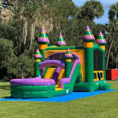Amazon River Commercial Grade Inflatable Bouncer with Dual Slide and Splash Pool | for Adults and Kids | Includes Blower, Stakes & Storage Bag | 15-Foot Tall x 31-Foot Long x 13-Foot Wide | Wet Dry Use