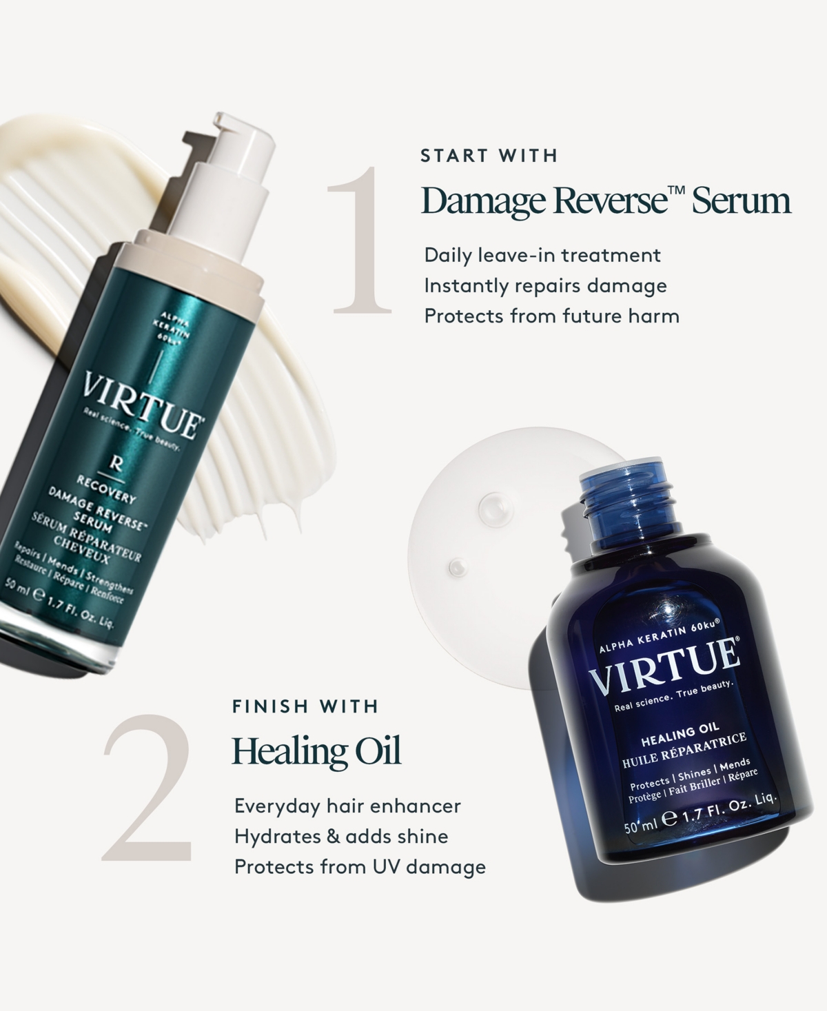 Virtue Damage Reverse Serum, 1.7 Oz. In No Color