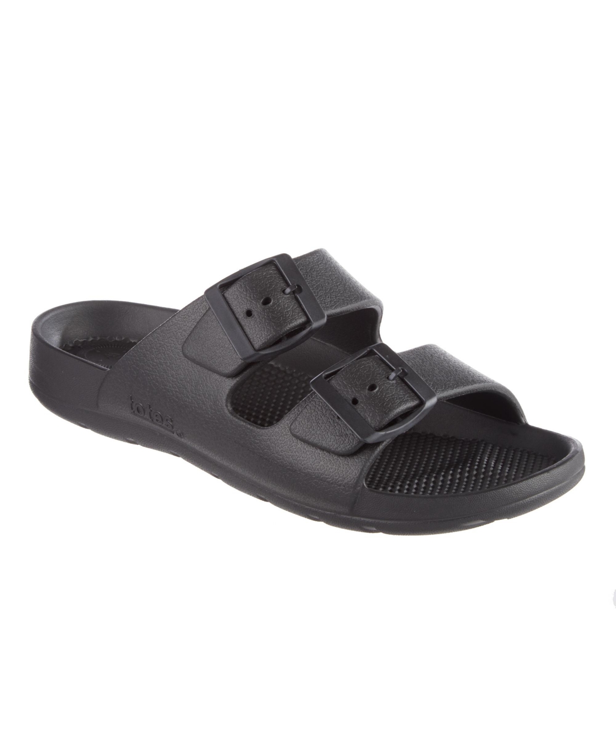 Totes Women's Double Buckle Adjustable Slide With Everywear In Black