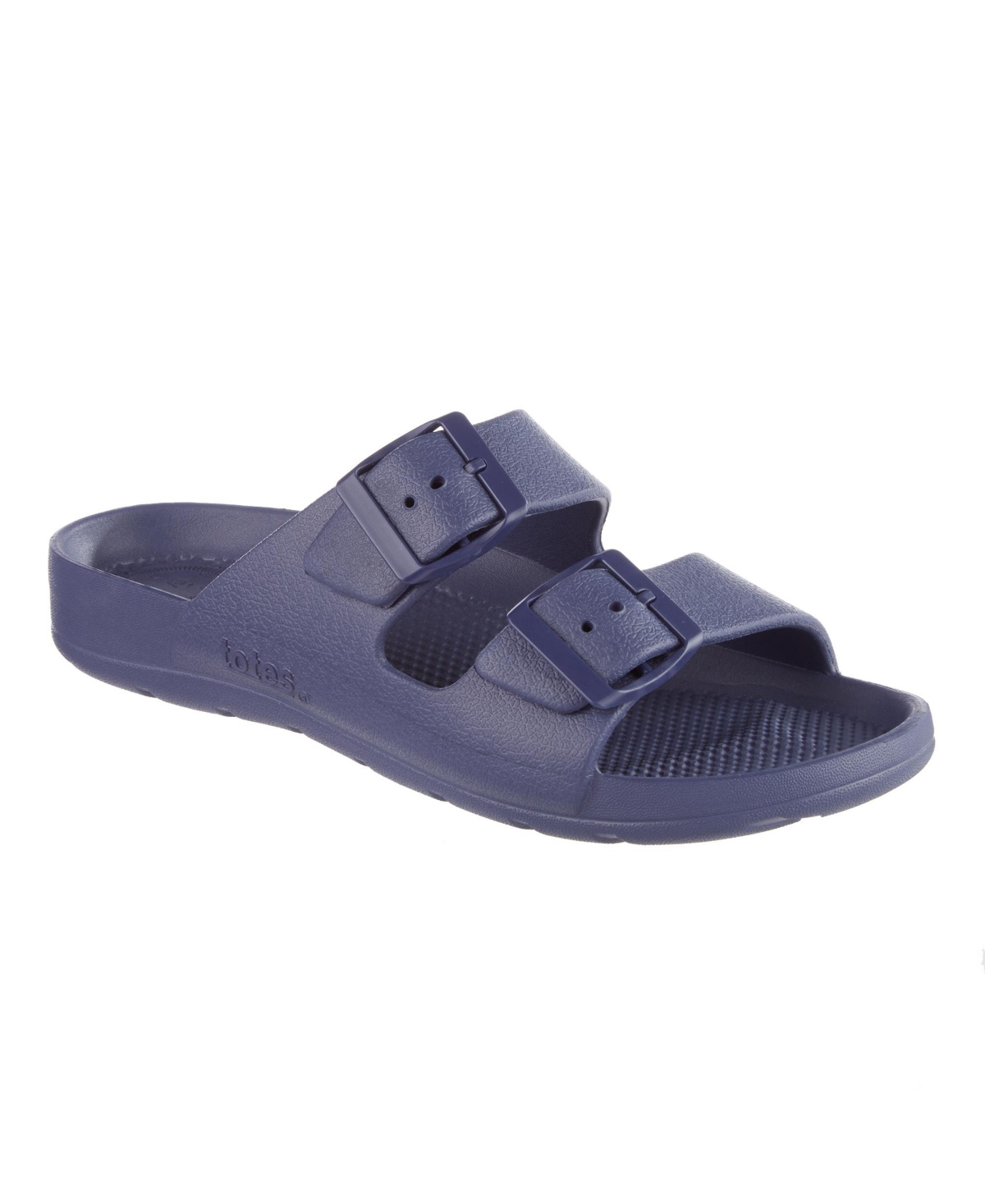 Totes Women's Double Buckle Adjustable Slide With Everywear In Navy Blue