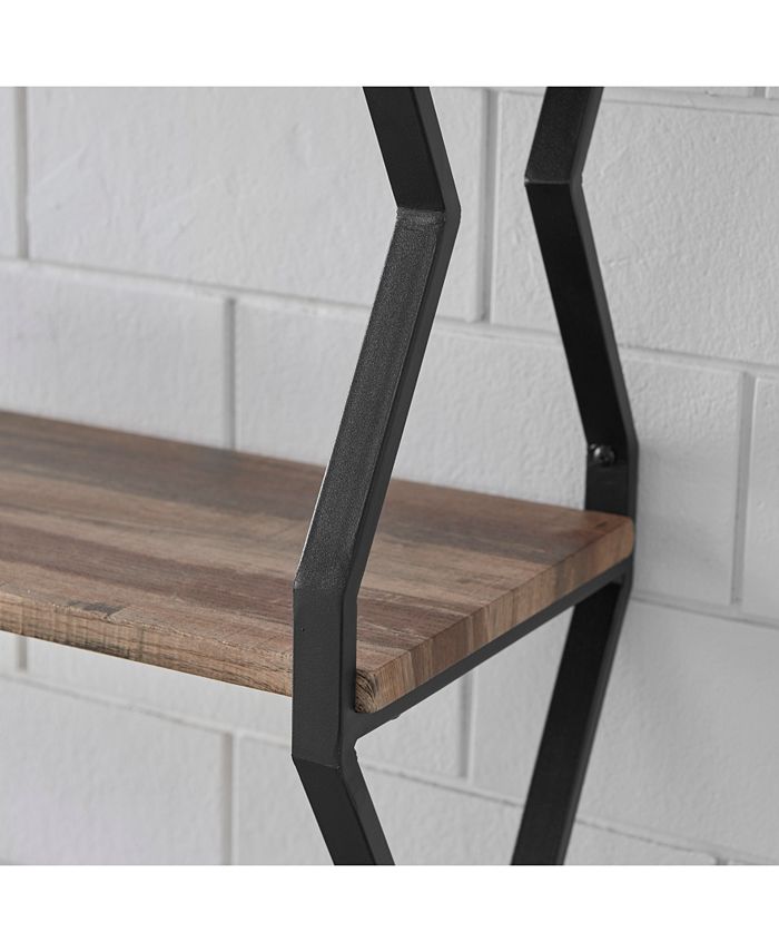 Danya B Rustic Industrial 3Tier Zigzag Floating Wall Shelf Macy's