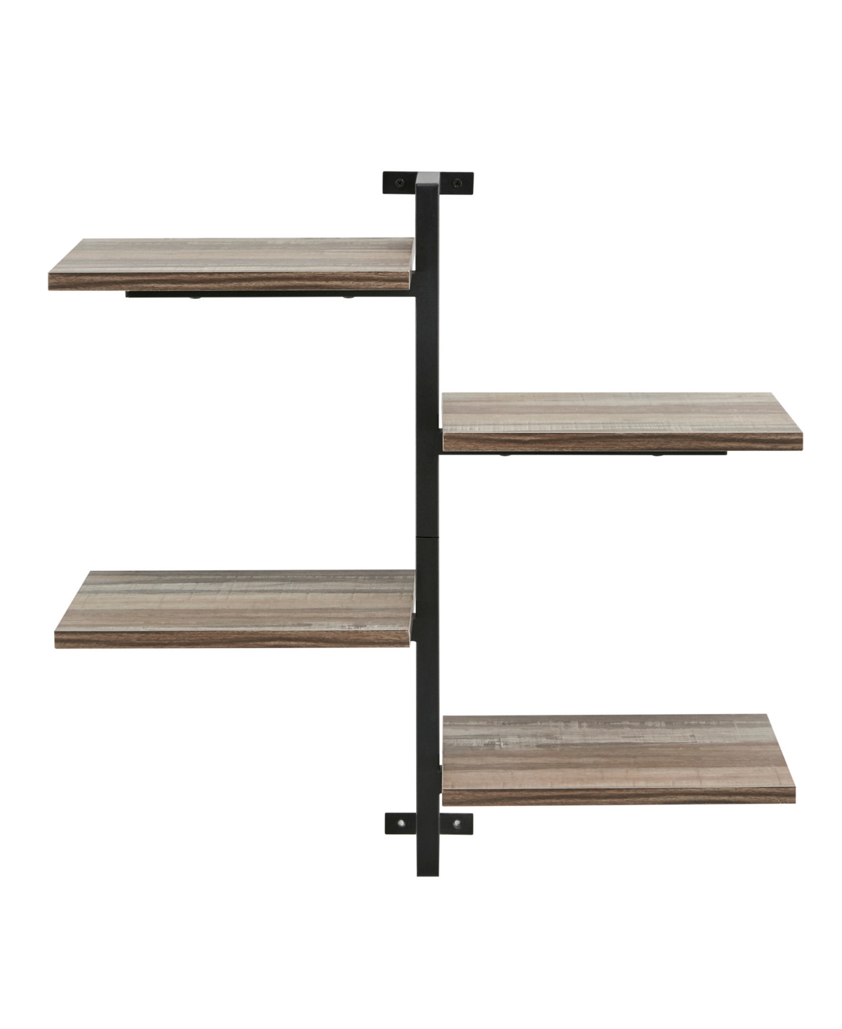 Siena Vertical Shelf Unit - Brown, Black