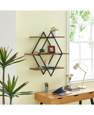 Antigua Crossed Double Diamond Shelf Unit