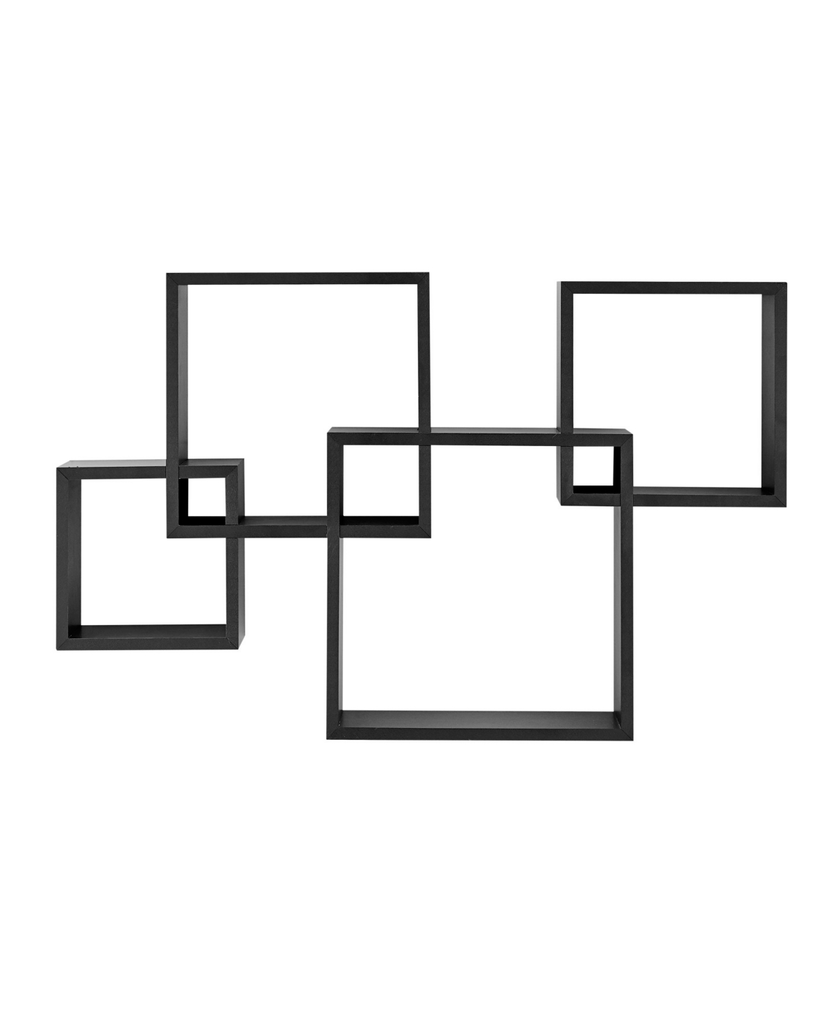 Blocchetto Intersecting Cubes Wall Shelf Unit, Horizontal or Vertical - Black