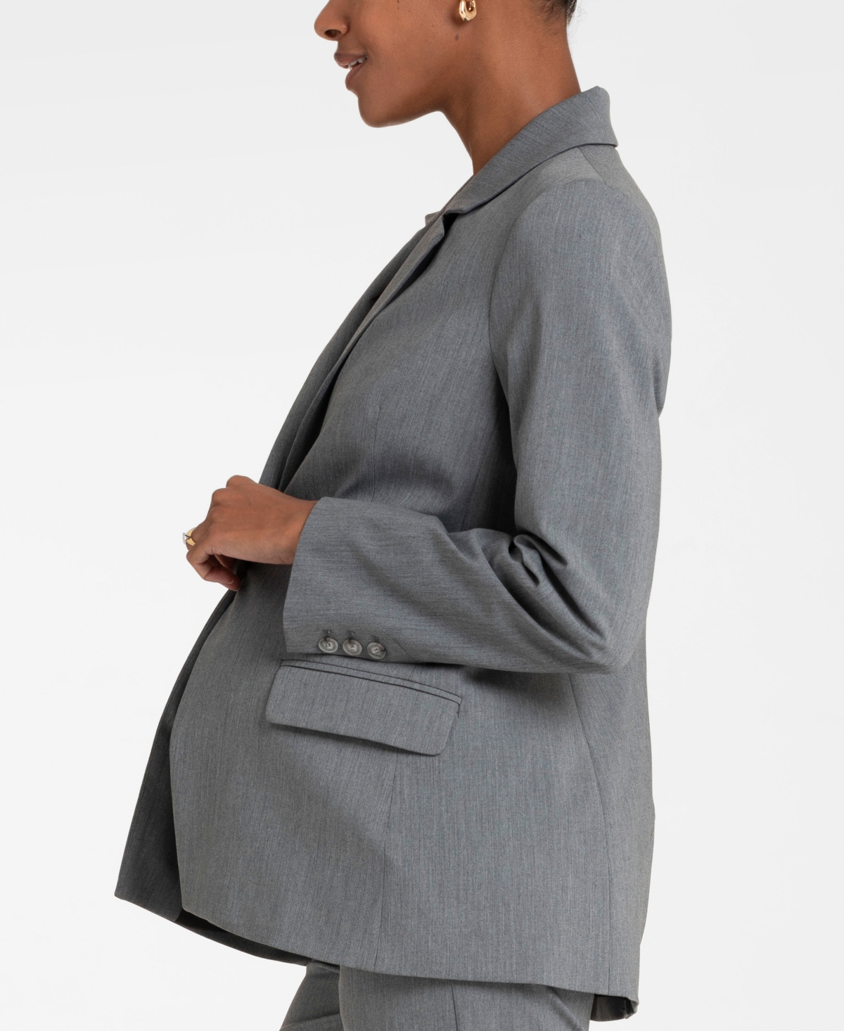 Shop Seraphine Women's Tailored Maternity Blazer In Gray