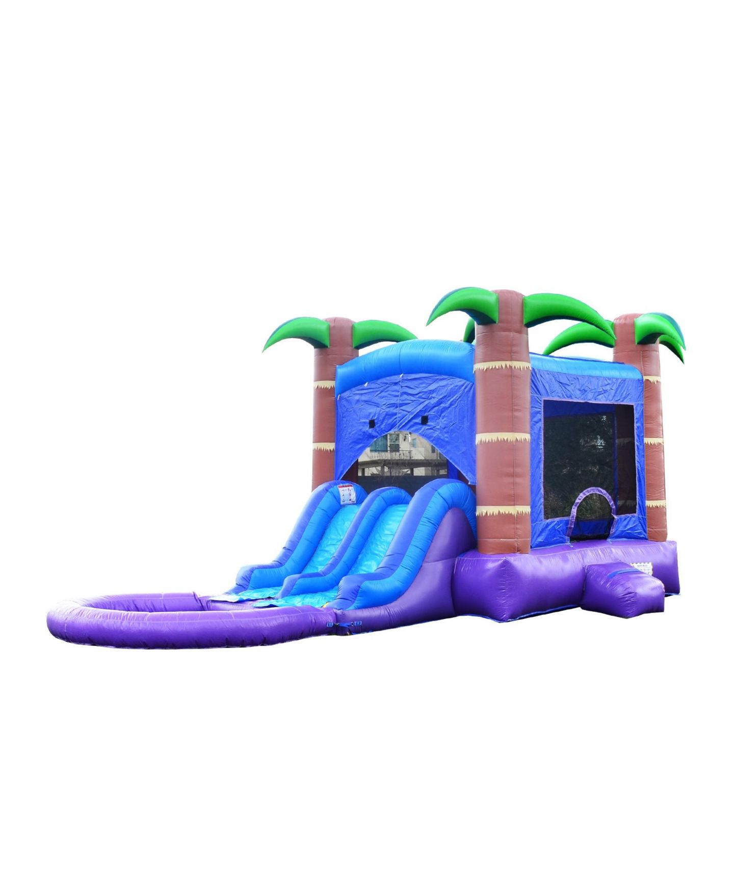 Детская игрушка HERO Kiddo Enchanted Forest Commercial Grade Bounce House Water Slide with Splash Pool for Kids and Adults, Basketball Hoop, Outdoor Indoor, цвет: Зелёный — фото 1