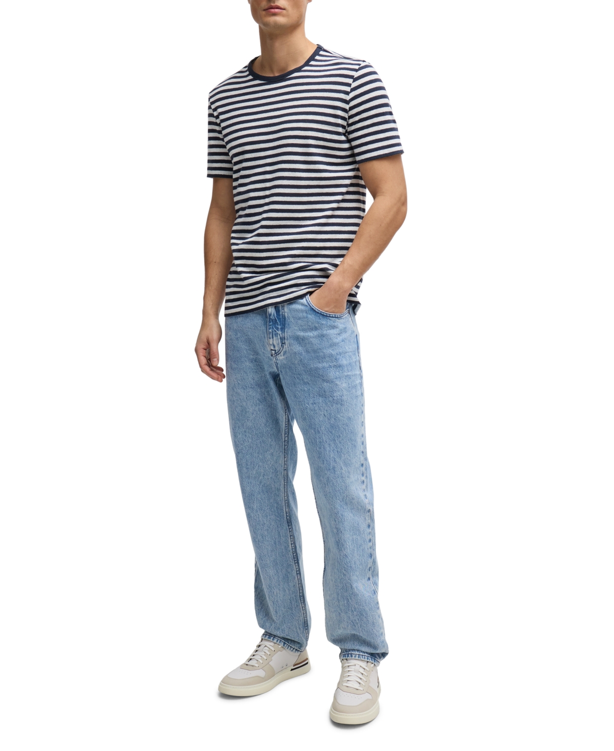 Boss by Hugo Boss Men's Horizontal-Stripe T-shirt