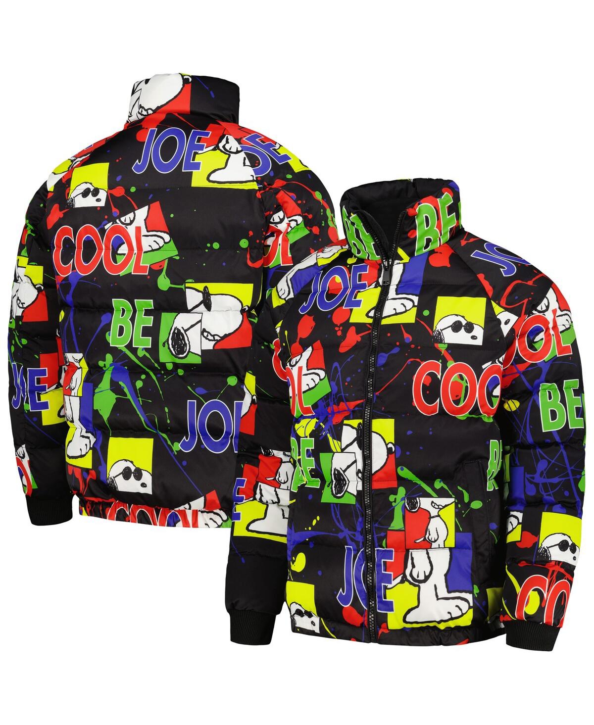 Men's Freeze Max Black Peanuts Joe Cool Raglan Full-Zip Puffer Jacket - Black