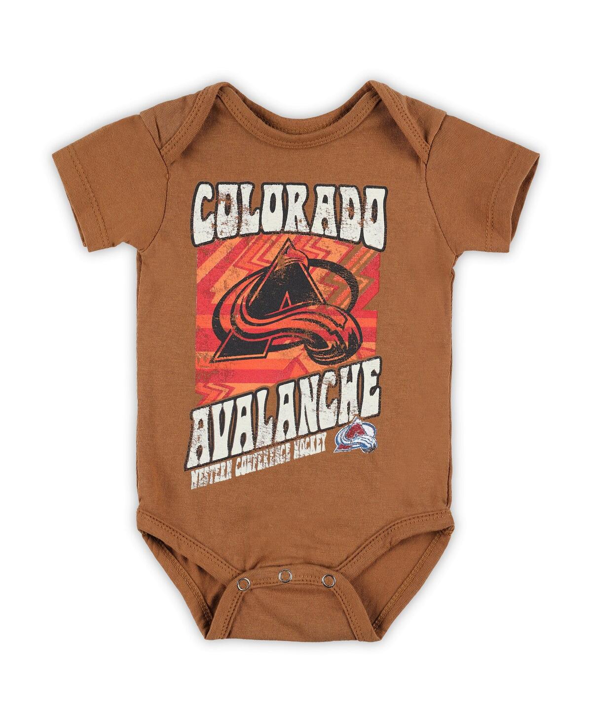 Shop Outerstuff Baby Boys And Girls Brown Distressed Colorado Avalanche Hip To The Game Bodysuit