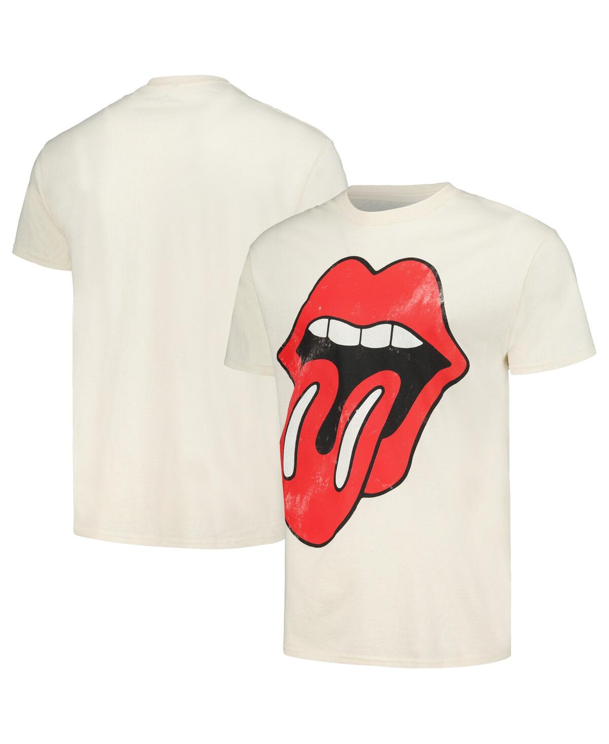 Shop Bravado Men's And Women's Cream Rolling Stones Evolution And Lonesome Blue T-shirt