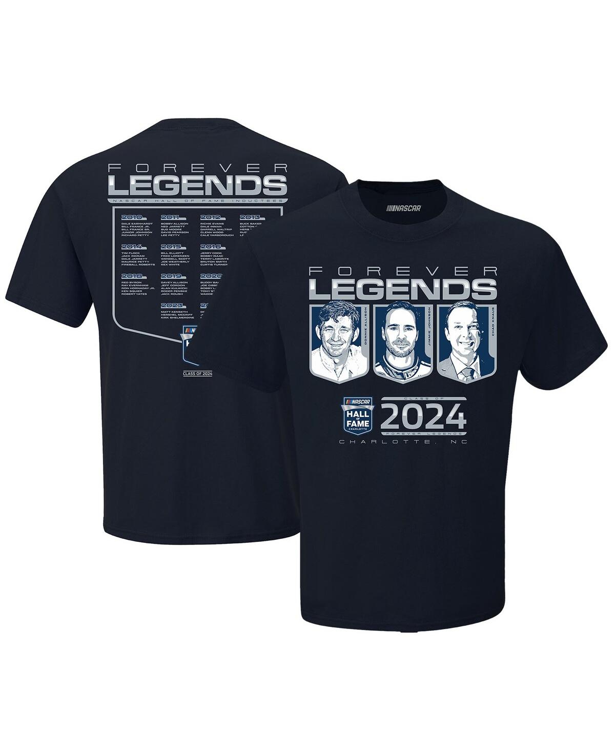 Shop Checkered Flag Sports Men's  Navy Nascar Hall Of Fame Class Of 2024 T-shirt