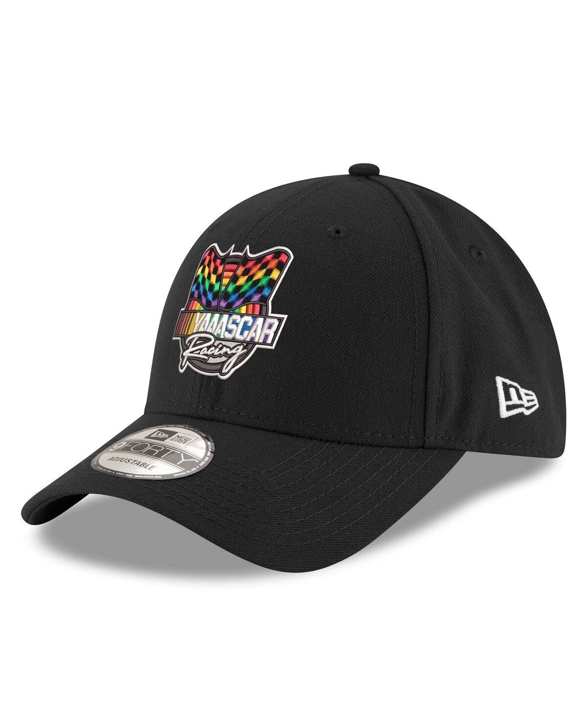 New Era Men's  Black Nascar Yaaascar Pride 9forty Snapback Adjustable Hat