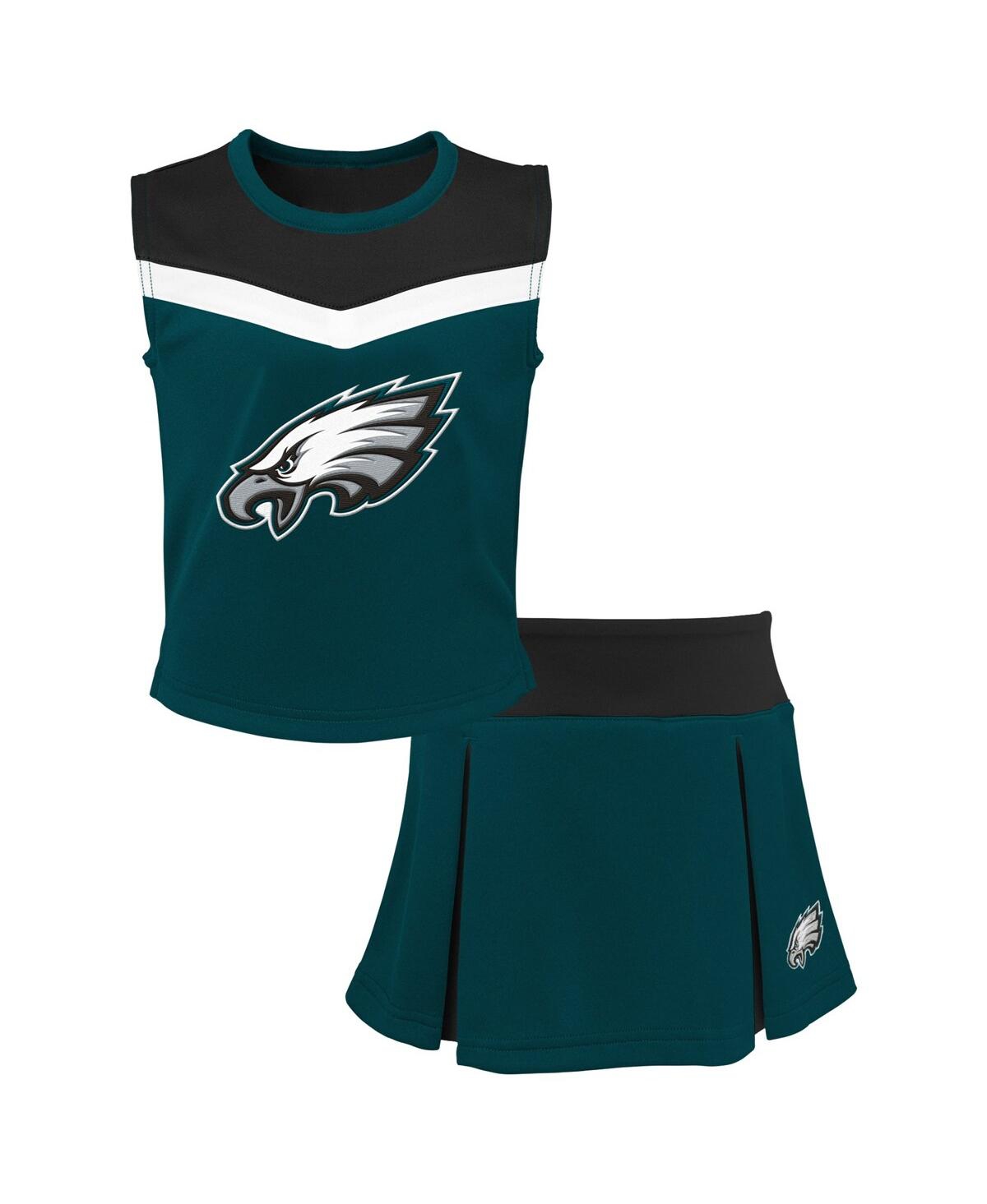 Shop Outerstuff Big Girls Green Philadelphia Eagles Spirit Two-piece Cheerleader Set