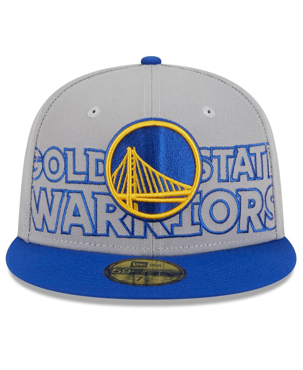 Shop New Era Men's  Gray, Royal Golden State Warriors 2023 Nba Draft Two-tone 59fifty Fitted Hat In Gray,royal