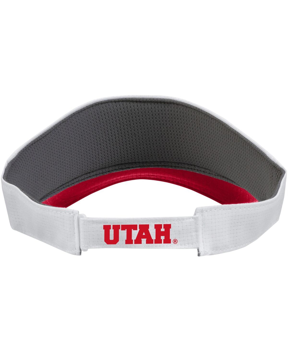 Shop Under Armour Men's  White Utah Utes Logo Performance Adjustable Visor