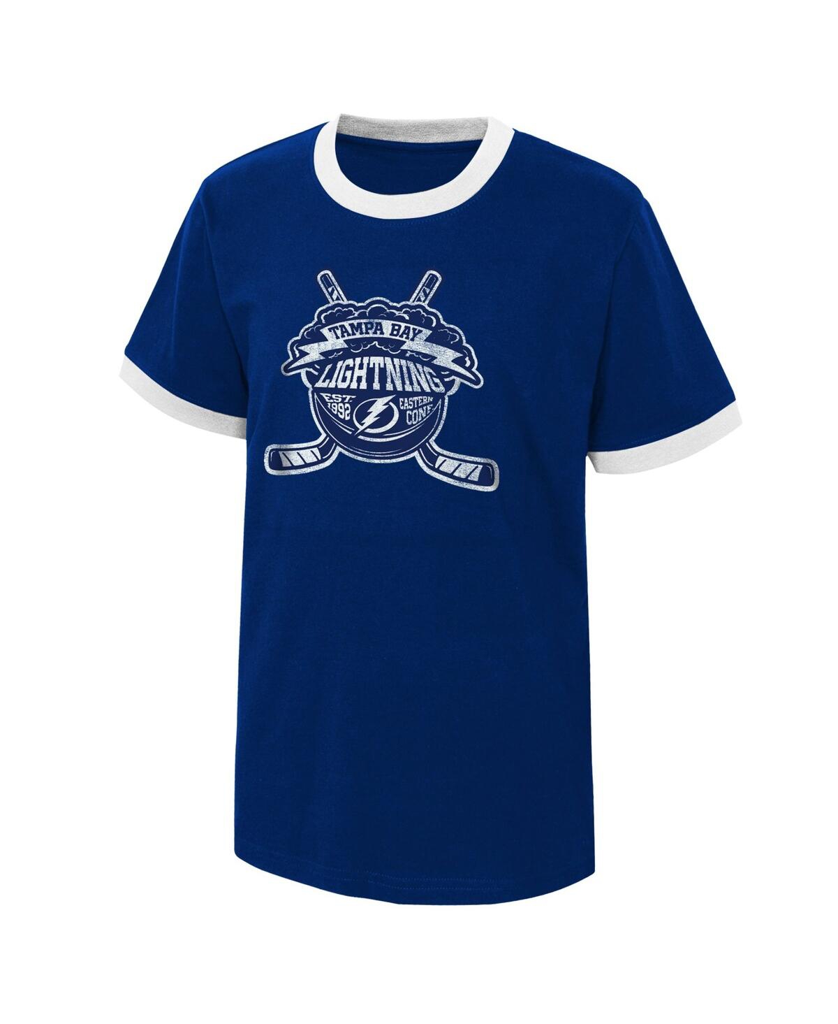 Shop Outerstuff Big Boys Blue Distressed Tampa Bay Lightning Ice City T-shirt