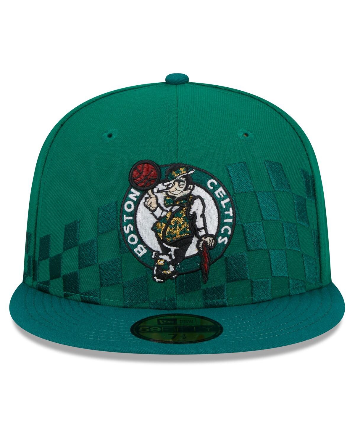 Men's New EraBoston Celtics 2024 Nba All-Star Game Rally Drive Checkerboard 59FIFTY Crown Fitted Hat - Kelly Green