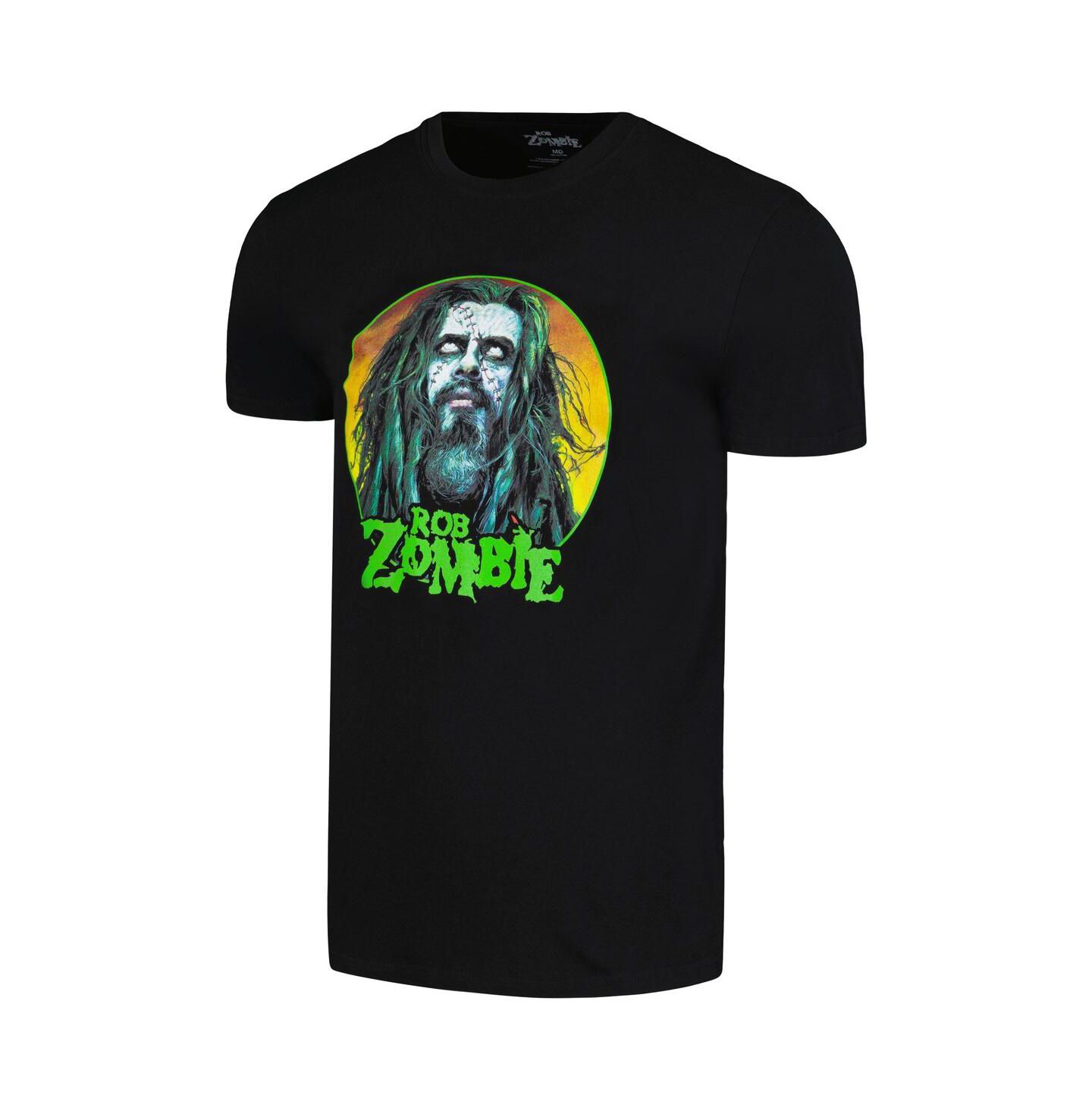 Мужская футболка Global Merch Black Rob Zombie Face — фото 2