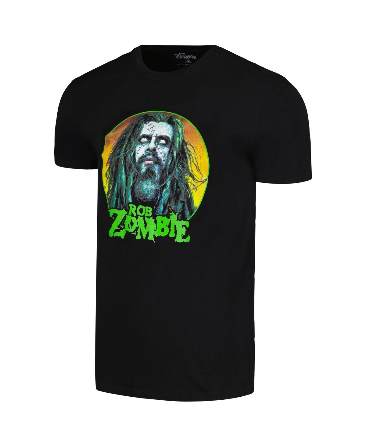 Shop Global Merch Men's Black Rob Zombie Face T-shirt