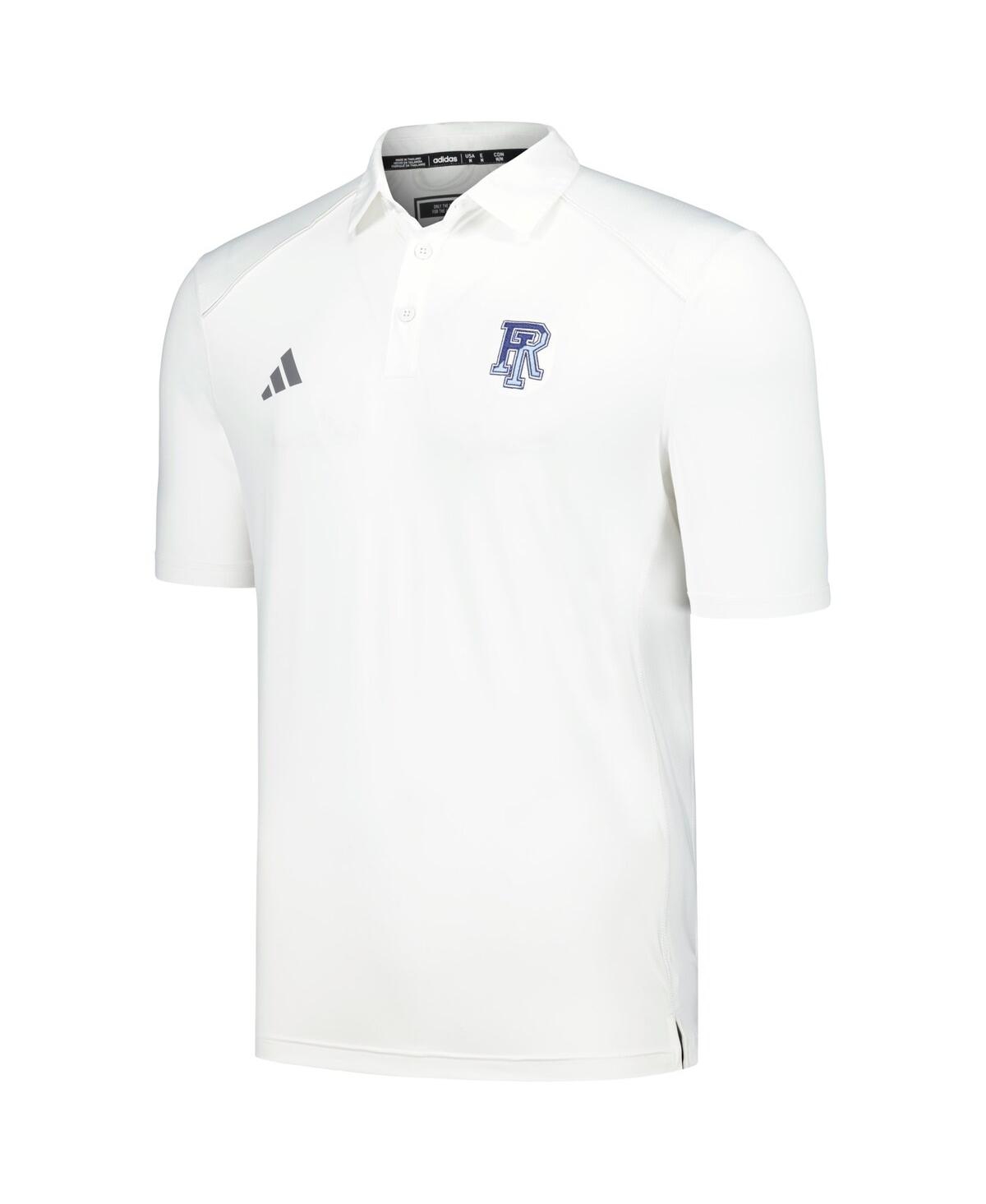 Shop Adidas Originals Men's Adidas White Rhode Island Rams Classic Aeroready Polo Shirt