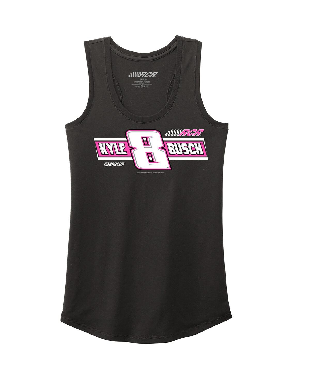 Shop Richard Childress Racing Team Collection Women's  Black Kyle Busch Tri-blend Racer Back Tank Top