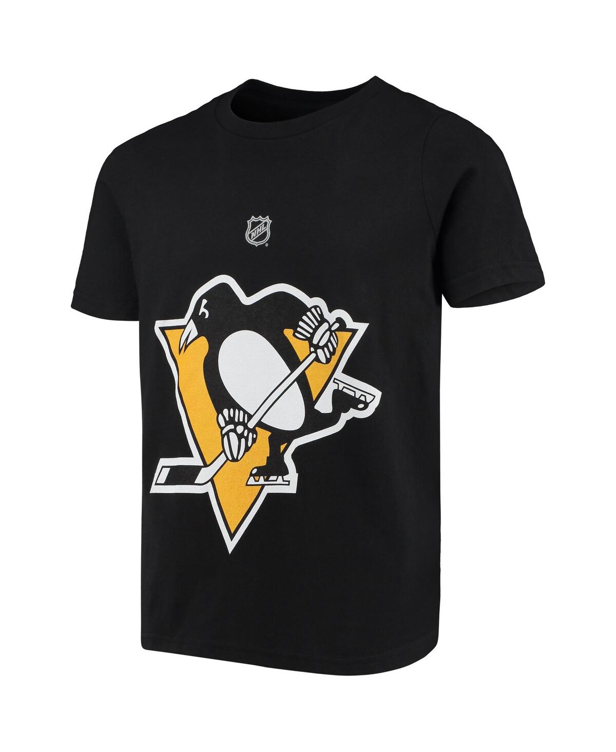 Outerstuff Big Boys Evgeni Malkin Black Pittsburgh Penguins Player Name And Number T-shirt In Black
