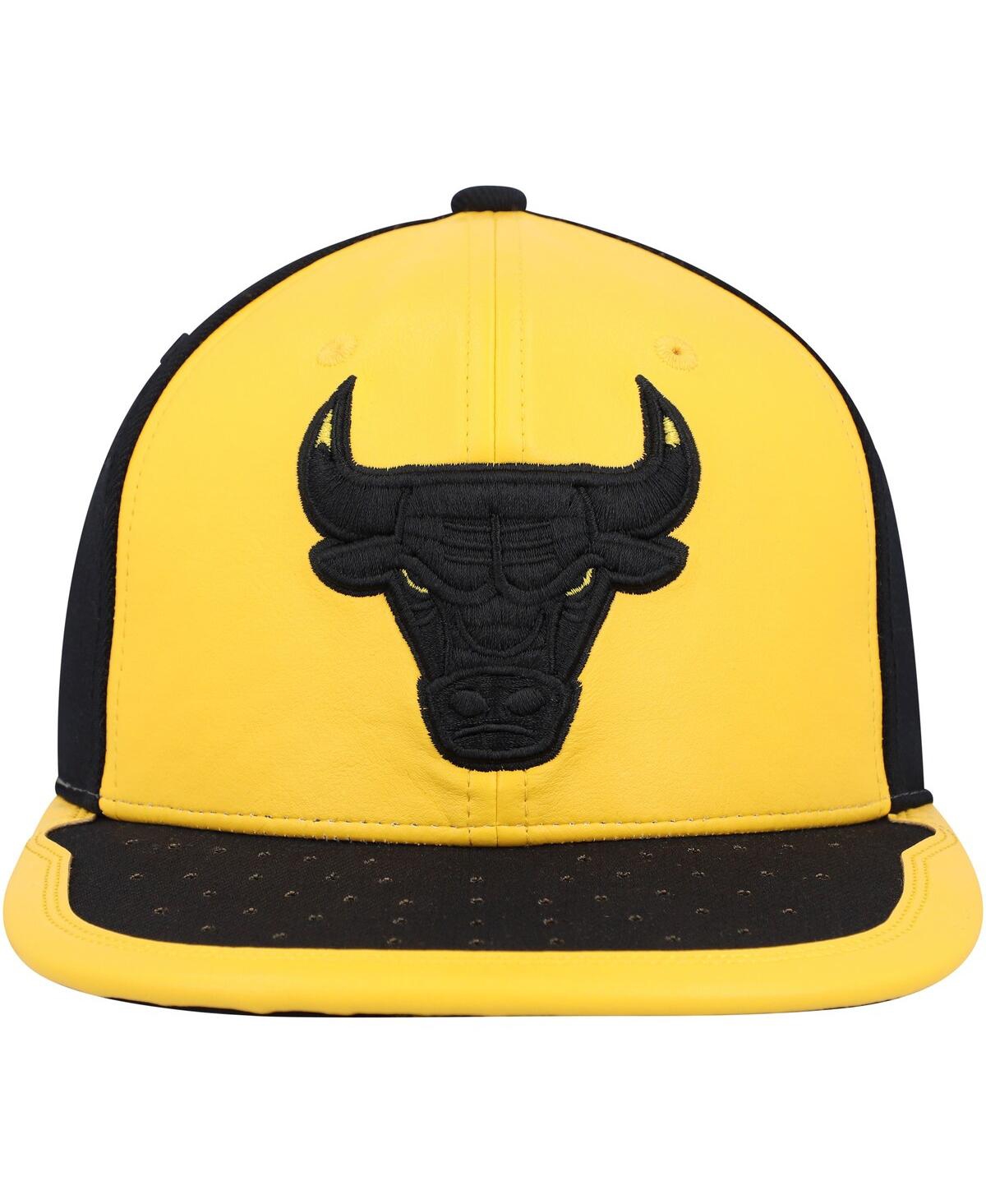 Mitchell & Ness Men's  Yellow, Black Chicago Bulls Day One Snapback Hat In Yellow,black