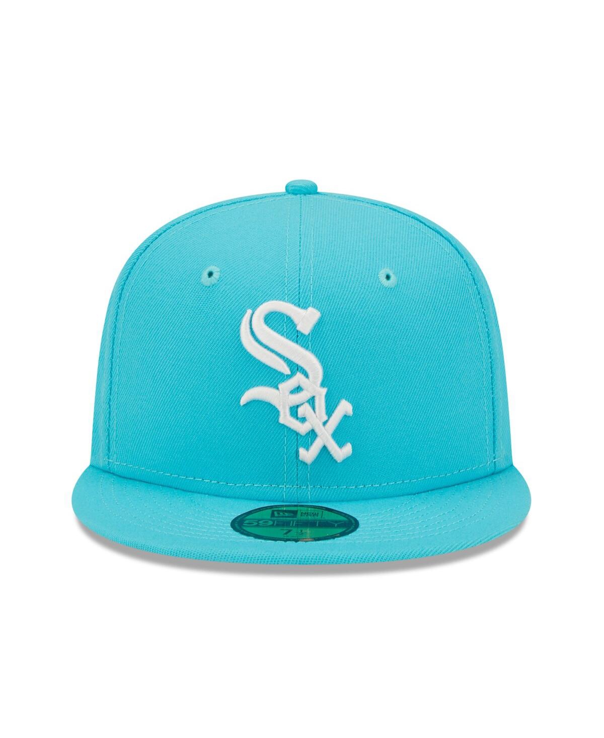 Shop New Era Men's  Blue Chicago White Sox Vice Highlighter Logo 59fifty Fitted Hat